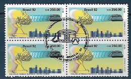 Brasil (Brazil) - 1992 - Block Of 4 CBC: Telephone Communication System - Yv 2066 - Unclassified