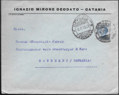 Italy Catania Commercial Cover To Germany 1913. Sicily - Storia Postale