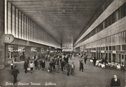 ROMA STAZIONE TERMINI INTERNO GALLERIA ANIMATA VIAGGIATA ANNO 1968 VIAGGIATA - Stazione Termini