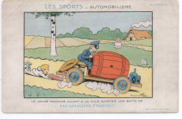 Benjamin Rabier : Carte Publicitaire 'Phosphatine Falières' - Les Sports / Automobilisme - Rabier, B.