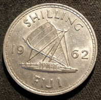 Pas Courant - FIDJI - FIJI - 1 SHILLING 1962 - Elizabeth II - 1re Effigie - KM 23 - Fidji