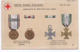 Croce Rossa Italiana (Croix-Rouge) - Médaille Militaire - Série 1 N° 3 - Weltkrieg 1914-18