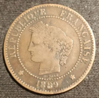 FRANCE - 2 CENTIMES 1889 A - Cérès - Gad 105 - KM 827.1 - 2 Centimes