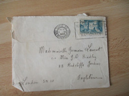 1937 TIMBRE 1 F 50 EXPOSITION UNIVERSELLE SEUL SUR LETTRE - Brieven En Documenten