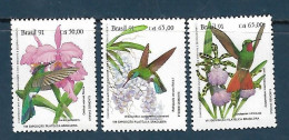 Brasil (Brazil) - 1991 - Birds: Hummingbirds And Orchids - Yv 2040/42 - Colibris