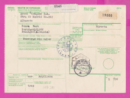 118215 / Spain España Boletin De Expedicion 1976 Albacete - Solingen Germany ,Fernán González Of Castile ,General Franco - Storia Postale