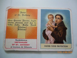 Tessera "ORPHANAGE OF ST. ANTHONY" - Membership Cards