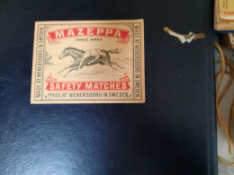 Matchbox Label Mazeppa Sweden - Boites D'allumettes - Etiquettes