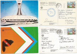 Olympic Games 1976 Montreal - Italia Mission - #2 Event Pcards By Athletes To Ice Sports Fed. President - Juegos Olímpicos