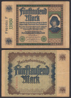 5000 Mark 1922 Ro 76 Pick 77 Fast VF (3-)  F/F    (27912 - Other & Unclassified