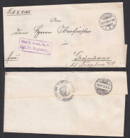 Frei Lt. Avers 1900 STETTIN Regierung An Den Oberförster In Grünhaus    (29869 - Covers & Documents