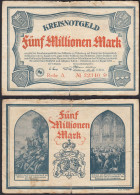 Dillenburg 5 Millionen Mark 1923 KREIS-NOTGELD Reihe A   (30238 - Autres & Non Classés