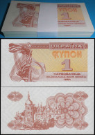 UKRAINE 1 Karbovantsiv 1991 Bundle á 100 Stück Pick 81a UNC (1) Dealer Lot  - Oekraïne