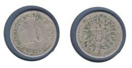 Allemagne 10 Pfennig 1874 G, Type L, KM# 4, Deutsches Reich, - 10 Pfennig