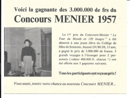 CK67 - VIGNETTE CONCOURS MENIER 1957 - Autres & Non Classés
