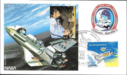 US Space NASA Postcard 1983. Columbia STS-9. Spacelab 1. Merbold. Houston - United States