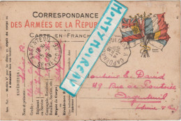VP : Genre Carte Postale : Corespondance  Militaire , Argenteuil Arrivée ,villefrance - Ohne Zuordnung