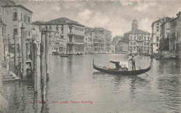 ITALIE - Venezia - Canal Grande - Palazzo Browning - Bateau - Animé - Carte Postale Ancienne - Venezia (Venice)
