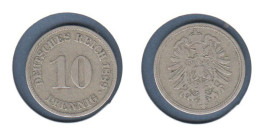 Allemagne 10 Pfennig 1889 A, Type L, KM# 4, Deutsches Reich, - 10 Pfennig