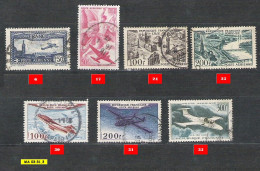 Poste Aérienne Oblitérés N° 6-17-24-25-30-31-35 - 1927-1959 Matasellados