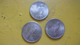 ARGENT  LOT DE 3  / 1922 1923 1924 1 $ DOLLARO - USA Dollaro, LIBERTY PEACE, PACE - One Dollar - SILVER - - Andere & Zonder Classificatie