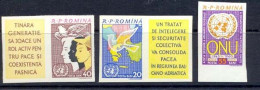 Roumanie (Romania) MNH ** -82 N° 1815 /17 ONU Nations Unies (uno - United Nations) Non Dentelé (imperforate) - Ungebraucht