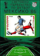 Bulgarie (Bulgaria) MNH ** 259- Bloc N° 128 Football (Soccer) COUPE DU MONDE Mexico 86 - Blocs-feuillets