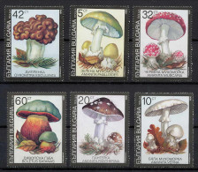 Bulgarie (Bulgaria) MNH ** 232 N° 3352 / 3357 Champignons (mushrooms Pilze)  - Mushrooms