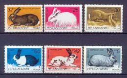 Bulgarie (Bulgaria) MNH ** 184 N° 2993 / 2998 Faune (Animals & Fauna) Lapins Lapin Rabbit Rabbits - Hasen