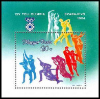 235 Hongrie (Hungary) MNH ** Bloc N° 172 Jeux Olympiques (olympic Games) Sarajevo 84 SKATING - Blocks & Sheetlets