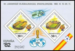 229 Hongrie (Hungary) MNH ** Bloc N° 158 Football (Soccer) Espana 82  - Blocs-feuillets