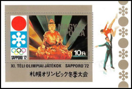 173 Hongrie (Hungary) MNH ** Bloc N° 91 Jeux Olympiques (olympic Games) Sapporo 72 Skating - Hiver 1972: Sapporo
