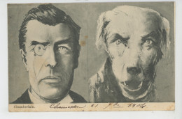 POLITIQUE - SATIRIQUE - DOG - Portrait De CHAMBERLAIN (chien ) - Satirical