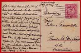 Postkarte Mit Eingedruckter Marke Von Linz Am 4.6.1919 Nach Thunau Bei Gars - Sonstige & Ohne Zuordnung