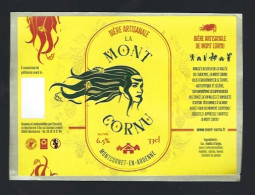 étiquette Bière France: Biere La Mont Cornu  6,5 % 33cl  Brasserie  De Monthermé 08  " Femme" - Bière