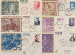 France FDC  1 Er Jour  Du N°989 à 994 Série Célébrités 1954 - 1950-1959