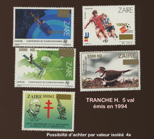 1994- Inflation.  Tranche H. 5 Val COB 1484/1488**. Cote 9,--€ - Neufs