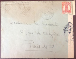 Maroc, Divers Sur Enveloppe + Censure Pour Paris - (W1567) - Covers & Documents