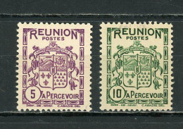 REUNION: - N° Yvert  T16+17 ** - Timbres-taxe