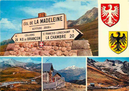 73 - Savoie - Col De La Madeleine - Multivues - Blasons - Panneau Directionnel - CPM - Voir Scans Recto-Verso - Autres & Non Classés