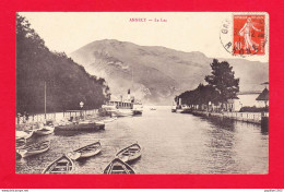 F-74-Annecy-21P6  Le Lac, Gros Bâteau, Barques, Cpa BE - Annecy