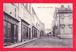 F-17-Pons-80Ph108  La Rue De La Paroisse, Commerces, Cpa BE - Pons