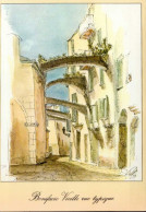 BONIFACIO    ( CORSE DU SUD )  DESSIN D ' APRES NATURE PAR M. PERRARD - Andere & Zonder Classificatie