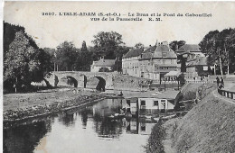 L'Isle Adam. Le Bras Et Le Pont Du Cabouillet Vus De La Passerelle. - L'Isle Adam