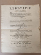 Leuven Universiteit/Veurne: Repetitio Door C. J.A. De Lattre Uit Veurne, 1778 Zeer Zeldzaam   (V3192) - Documenti Storici