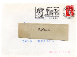 ECRIVAIN / Frédéric MISTRAL = 13 MAILLANE 1980 =  FLAMME SECAP Illustrée 'Patrie De MISTRAL Le Musée Maison ' - Mechanical Postmarks (Advertisement)