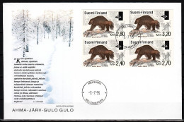 FDC Finland ATM Mi 29 Div. Waarden (4x)  Dier - Timbres De Distributeurs [ATM]