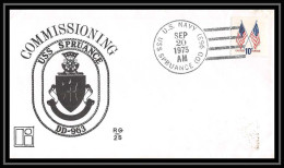 450 USA 1975 Us Navy USS Spruance (DD-963) Lettre Navale Cover Bateau Sip Boat  - Brieven En Documenten