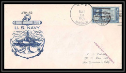 439 USA 1955 Us Navy USS Shelikof (AVP-52) Lettre Navale Cover Bateau Sip Boat  - Storia Postale