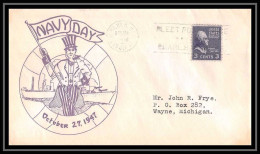 395 USA 1949 Us Navy USS Honolulu (CL-48) Lettre Navale Cover Bateau Sip Boat  - Briefe U. Dokumente